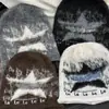 Gorro de Punto Holgado con Letras y Mariposas Estilo Retro Coreano para Mujer, Gorro Cálido para Clima Frío de Otoño/Invierno, Hace que la Cara Parezca Más Pequeña