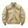 Jaqueta de Voo Masculina com Gola Baseball Nova Outono 2026 Moda Versátil Casual Roupa Externa Juvenil