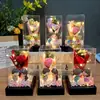 520 Flor Eterna Cobertura de Vidro Buquê de Rosas de Sabão Dia das Mães Dia dos Namorados Presente para Casal Ornamento Decorativo Criativo