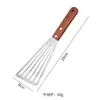 Pala para cocinar mango de madera placa de hierro pala para barbacoa mango de madera pala para cocinar acero inoxidable pala para freír bistec espátula pala para pizza