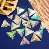 Pedras Strass Costuráveis para Roupas Triângulo Cor AB Strass Acrílico Base Plana Strass Acrílico Ecológico de Taiwan Em Estoque Atacado