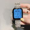 Para Apple iwatch/34/5se6789 Estuche de Metal con Incrustaciones de Diamantes para Reloj Chanel