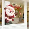 Nuevo Pegatina Electrostática de Dibujos Animados de Papá Noel Decoración de Atmósfera Festiva Pegatina para Vidrio de Tienda Puerta de Vidrio Pegatina para Ventana