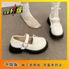 Zapatos Mary Jane de tacón alto con suelas blandas, Zapatos de cuero blancos retro franceses de suela gruesa para mujer, Nuevas llegadas de verano 2026