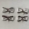 Accesorios de lazo con cuentas de perlas de encaje a cuadros marrones para calcetines, bolsos, ropa, decoración de muñecas para mascotas DIY