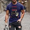 Europa y Estados Unidos personalidad de ocio callejero estilo hip-hop camiseta con estampado digital de letras para hombre comercio exterior nuevo de verano