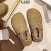 Zapatos Birkenstock Completamente Cubiertos de Piel Genuina para Mujer Invierno Suela Gruesa Antideslizante Aterciopelado Espeso Cálidos Slip-On Zapatos de Algodón Botas de Nieve