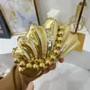 Bolso de Acrílico con Forma de Concha, Moderno y Único, con Cadena de Perlas, Bolso de Mano Brillante, Bolso de Hombro, Bolso Pequeño para Decoración de Fiesta