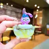Botella de arena movediza creativa DIY Campana de viento aceite luminoso flotante llavero bolsa Colgante de coche pequeño regalo fabricante