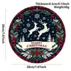 Pingente de Boneco de Neve de Madeira de Natal Transfronteiriço Artesanato Pendurado Decoração de Atmosfera de Natal Placa Redonda Placa de Porta