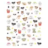 Nuevos en Stock Venta al por Mayor Pegatinas para Uñas Serie 3D en Relieve Ins Lindos Dibujos Animados Adhesivas Calcomanías para Uñas Graffiti