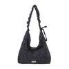 Bolsa de Tela Floral para Niñas 2026 Nuevo Otoño Casual Escolar Viaje Diario Bolso Tote Gran Capacidad Bolso de Hombro Único Cruzado