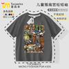 Camiseta Stickman Tungtung Roupas Infantis de Manga Curta Top Tungtungsahur Algodão Puro Verão Meninos Manga Meia