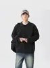 Cárdigan de punto de doble botonadura con cuello redondo estilo "old money" para hombre, atuendo casual chic de otoño, suéter holgado relajado
