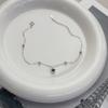 Pulsera de Plata Esterlina S925 Simple Estrella Cuentas Redondas para Mujer Lujo Ligero Nicho Pulsera de Alta Gama Esquina de Cinco Estrellas Pulsera de Novia