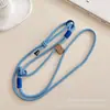Capa de Celular com Costura Bicolor Lanyard Alça Transversal de Ombro Bolsa Criativa Alça de Bolsa Cor de Contraste Forte Cadeia Anti-perda Universal Lanyard