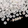 Acrílico gradiente salpicado ouro lírio orquídea miçangas soltas acessórios de joalheria DIY material para colar brincos de flor feitos à mão