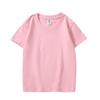 En stock, camiseta de algodón de 200 g para niños, de manga corta, de talla mediana y grande, para niños y niñas, camiseta en blanco, camiseta de fondo personalizada.