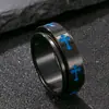 Anillo Giratorio de Acero Inoxidable con Forma de Cruz para Hombres y Mujeres, No se Desvanece, Diseño de Lujo Ligero, Adecuado para Uso Transfronterizo, Anillo de Moda Europeo y Americano