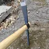 Pico de Doble Propósito para Cavar Raíces de Árboles, Pico de Hierro para Cavar Brotes de Bambú, Mango de Madera, Herramienta Agrícola Manual, Comúnmente Usado para Cavar Hoyos y Tallar Hielo, Pico de Acero