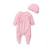 Mono de bebé bonito de primavera y otoño para niñas, ropa de bebé para bebés, abrigo de pies de manga larga para niñas, ropa para gatear