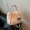 Bolso Nuevo de Felpa de Otoño, Bolso Cruzado Peludo de Moda para el Trabajo, Bolso de Mano de Gran Capacidad, Bolso de Hombro/Axila Estilo Coreano