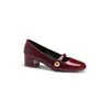 Versión de Piel de Vaca Estilo Primavera y Otoño 2026 Zapatos de Cuero de Suela Gruesa con Corte Bajo, Punta Redonda, Tacón Grueso, Tacones Altos Mary Jane, Zapatos de Salón Sexy