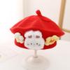 Gorro de Bebé Estilo Otoño e Invierno Boina Tejida para Bebé Niña Moderna y Linda Conejito Invierno Súper Lindo Gorro de Lana