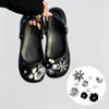 Accesorios para zapatos tipo ballet perforados DIY, accesorios de perlas y pedrería, hebillas de zapato desmontables de alta gama y decoraciones para la superficie del zapato