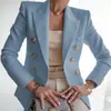 Ropa Popular Transfronteriza para Mujer Aliexpress Amazon Otoño e Invierno Nuevo Color Puro Moda Casual 2025 Traje Chaqueta Corta para Mujer