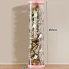 Balde de Armazenamento Cilíndrico Grande Capacidade Rack de Armazenamento de Garrafas Vazias Produtos de Cuidados com a Pele para Bonecas Acrílico Cosméticos Frascos Transparentes Potes