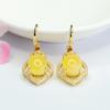 Aretes de Ámbar Natural Guan Yu Amarillo Cera de Abeja Aretes Colgantes Ganchos para Oreja Joyería Fábrica Venta al por Mayor Dropshipping S3122108