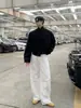 Jaqueta Bombeiro Curta Cor Sólida Gola Alta Estilo Coreano Masculina Outono Versátil Solta High-End Cleanfit Jaqueta Tendência