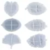 Molde de Resina de Cristal DIY Papoula Prato em Formato de Folha Prato de Armazenamento de Nozes Fabricante de Molde de Silicone Atacado