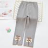 Leggings de primavera y otoño para niñas, ropa exterior, pantalones para niñas pequeñas, para niños pequeños y medianos, para bebés, blanco y negro, pantalones de grosor medio, estilo occidental
