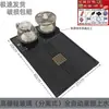Bandeja de té de piedra negra sintética para uso doméstico, integrada con tetera, juego de oficina totalmente automático, bandeja de té de piedra integrada