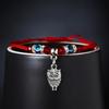 Comercio Electrónico Transfronterizo Suministro Creativo Nuevo Pulsera Trenzada de Cuerda Roja Ojo Maligno Ojos Azules Pulsera Ajustable de Moda Al por Mayor