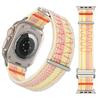 Adequado para Apple 5678910 Fivela de Anel de Metal Alça de Nylon Nk iWatch Ultra2 S10 Pulseira de Velcro