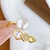 Marca grande Zhizhen con anillo de perla de hueso de serpiente k artesanía dorada alto sentido nácar blanco incrustado moderno y exquisito
