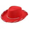 Sombrero Occidental de Ala Ancha para Adultos Sombrero Vaquero Rojo Sombrero Vaquero con Cuerda Occidental de Amazon Sombrero de Ala Ancha Rojo Navideño