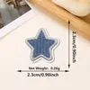 Directo del fabricante: Parches bordados de pentagrama coloridos mini con adhesivo termofusible para ropa, sombreros, bolsos y parches decorativos