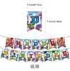 Banner de decoración para fiesta de cumpleaños temática de Brawl Stars, banderines, adorno para pastel y set de globos en stock