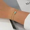 Pulsera de Circonita Cúbica de Piedra de Nacimiento Colorida Artística de Aliexpress Moda para Viajes Dulce Lujo Ligero Nicho Joyería de Mano para Mujeres