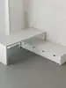 Configuración de Escritorio de Esquina con Soporte Elevado para Laptop, Caja de Almacenamiento de Escritorio, Organizador de Oficina tipo Cajón