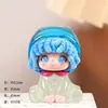 Cabelo Cacheado Luminoso Cacau Caixa Surpresa Resina Boneca Fofa Pequenos Enfeites Decorativos de Mesa para Escritório Enfeites Fofos Feitos à Mão