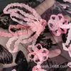 Plato Bicolor con Mariposa Afelpada con Malla de Ganchillo Bordada Vestido Lolita Bordado Otoño e Invierno Gama Alta