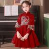 Vestido de Año Nuevo para niños, vestido de princesa, nuevo anfitrión, pequeña dama de honor, vestido para actuación de piano de cumpleaños, vestido para niña, estilo chino