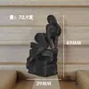 Latón Puro Sólido Retro Viejo Curva Silenciosa Fundición a la Cera Perdida Figura Escultura Parque Cuadrado Paisaje Adornos de Cobre