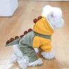 Ropa para Mascotas de Otoño e Invierno Ropa para Perro Ropa para Gato Forrado de Felpa Engrosado Cordón Correa de Tiras Ropa para Perro VIP de Cuatro Patas