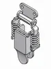 Xtc-3530-W Montura de Presión/Base de Montura de Prensado Tarifa de Apertura de Panel Panel Torre Bolsa de Resorte Hebilla Tipo Flip